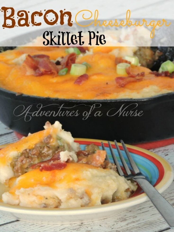 Bacon Cheeseburger Skillet Pie