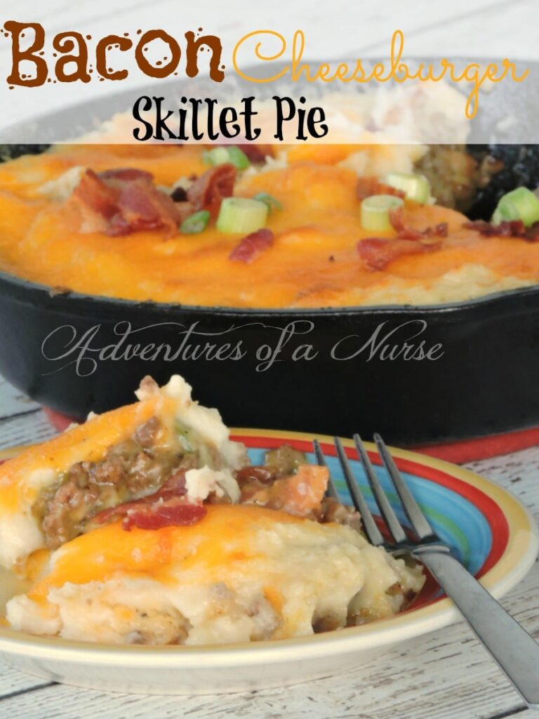 Bacon Cheeseburger Skillet Pie