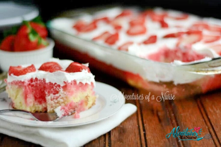 strawberry poke cake