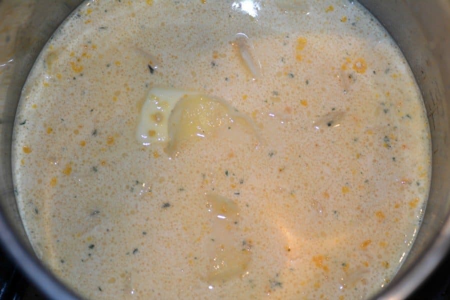 milk water and butter in instant pot