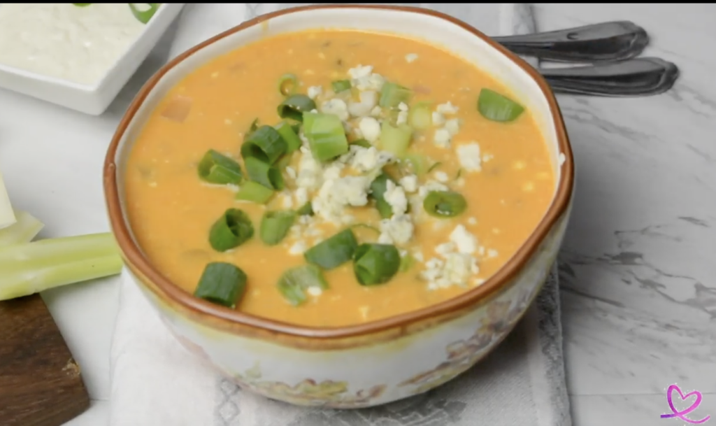 Buffalo Chicken Soup in bowl.