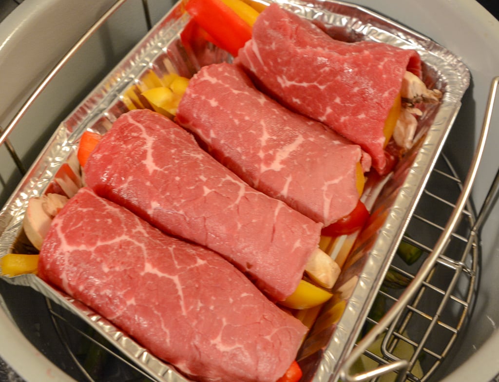 steak rolls on trivet