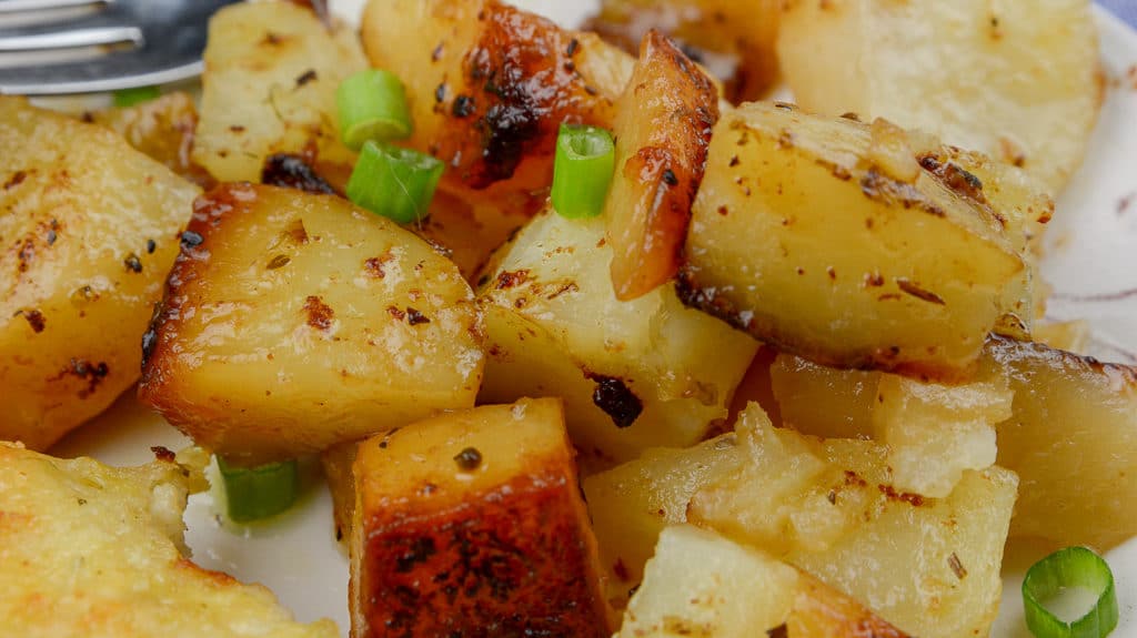 Ninja Foodi Garlic and Parm crusted chicken with roasted potatoes