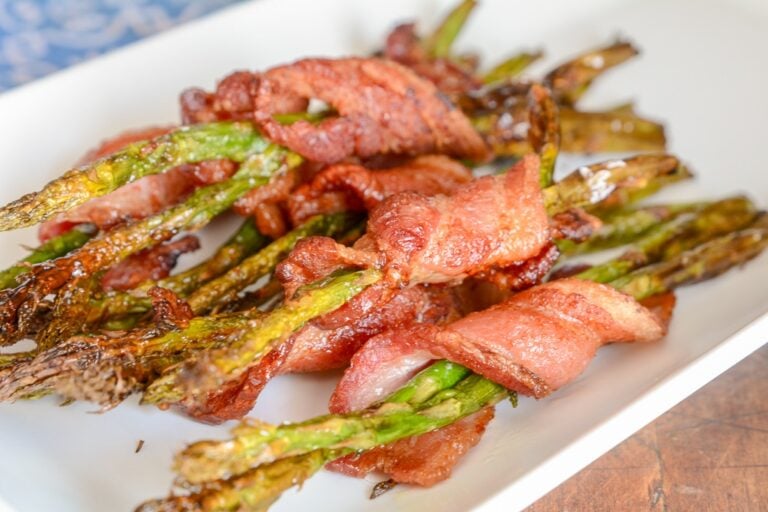 Air Fryer or Ninja Foodi Bacon Wrapped Asparagus