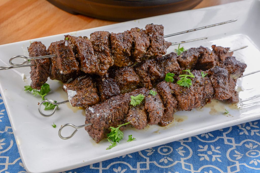 Instant Pot Beef Steak Kabobs