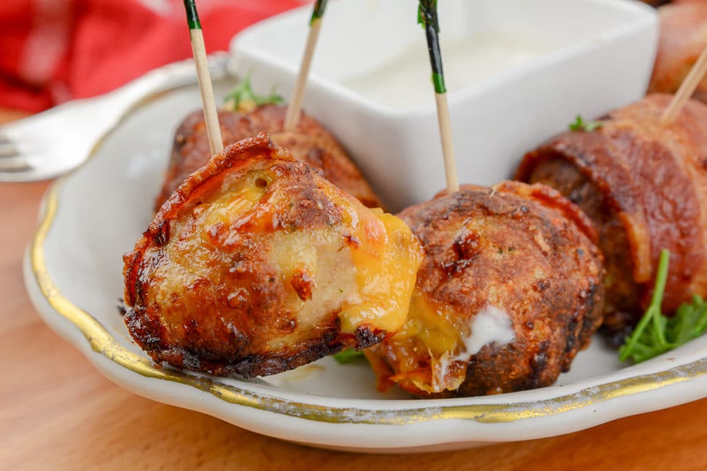 Air Fryer Chicken Bacon Ranch Poppers