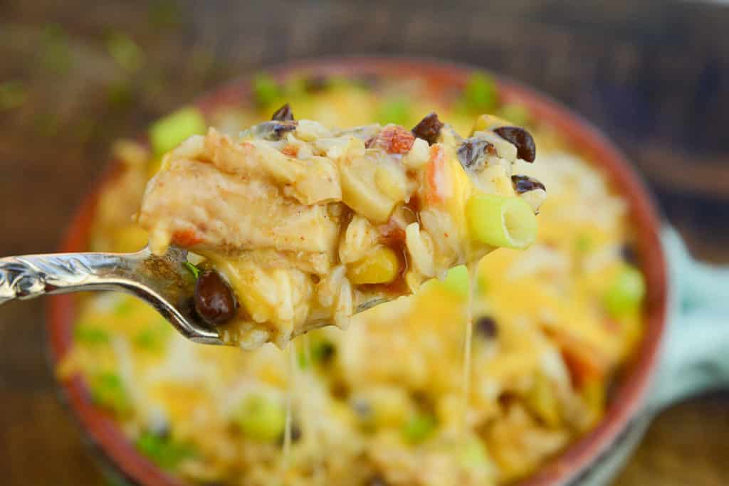Fiesta Chicken on a spoon