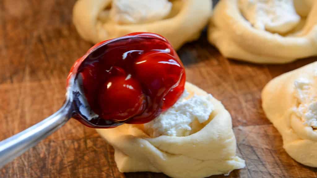 Air Fryer Cherry and Cream Cheese Danish