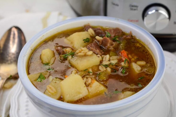 Instant Pot Beef and Barley Soup