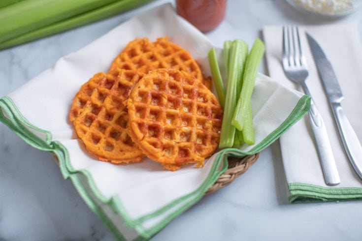 Keto Buffalo Chicken Chaffles