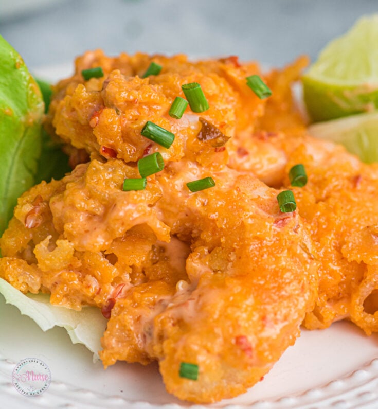 close up of bang bang shrimp