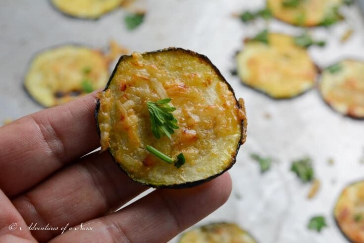 Garlic and Parmesan Zucchini Crisps