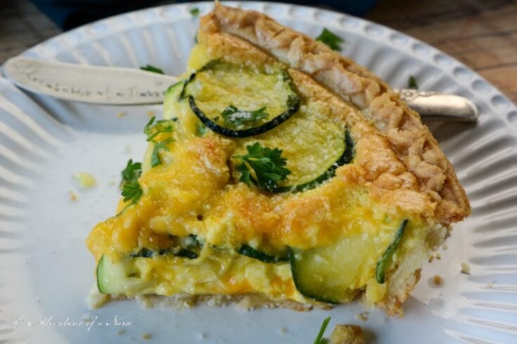 Zucchini Quiche plated