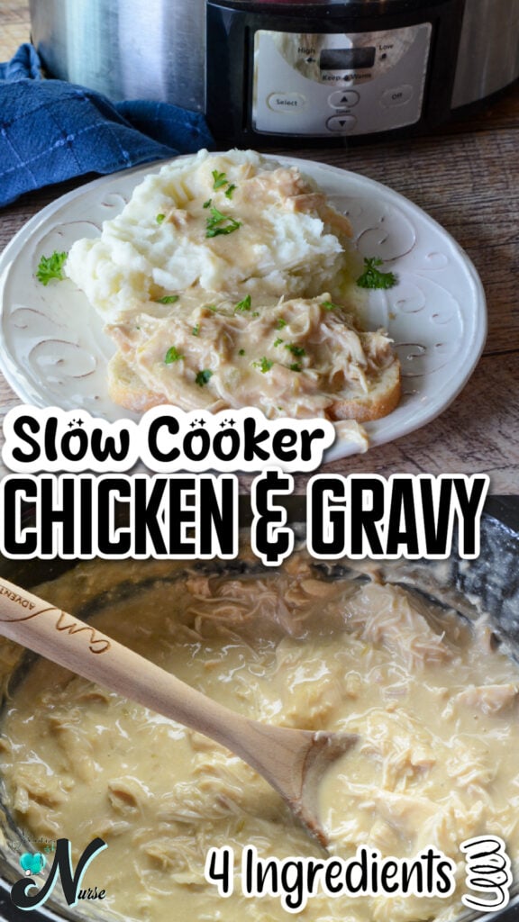 Slow Cooker Chicken and Gravy pin