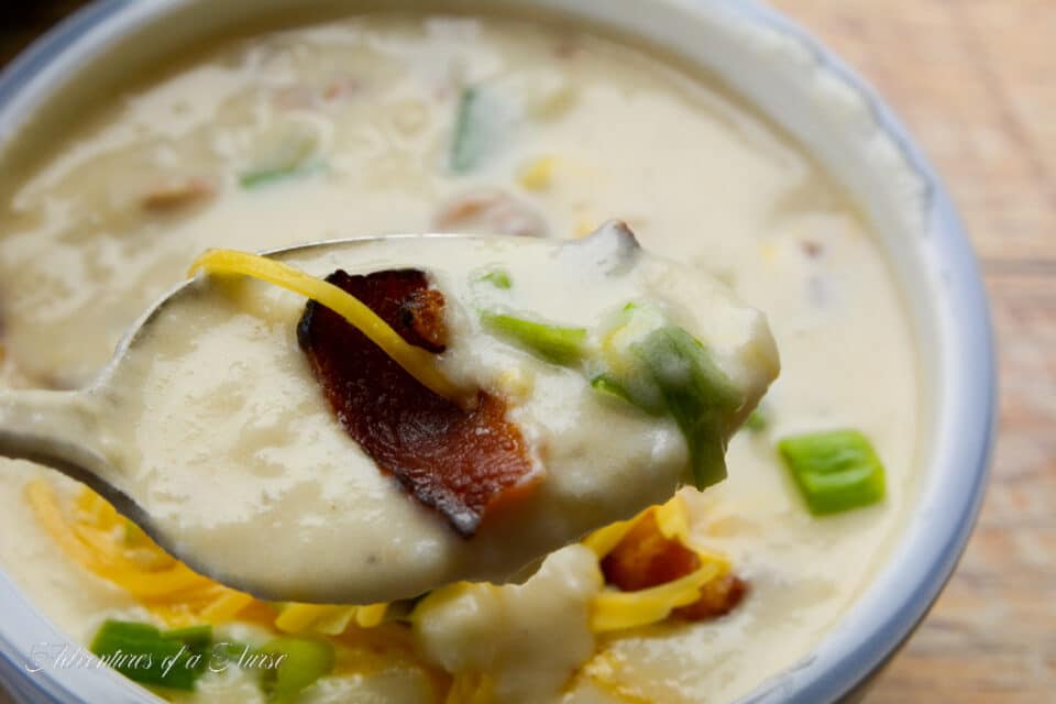 Slow Cooker Hash Brown Potato Soup Adventures of a Nurse