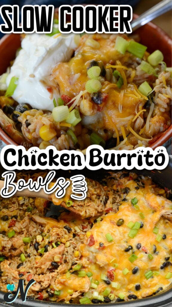 slow cooker chicken burrito bowls