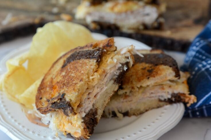 Turkey Reuben on a Blackstone grill