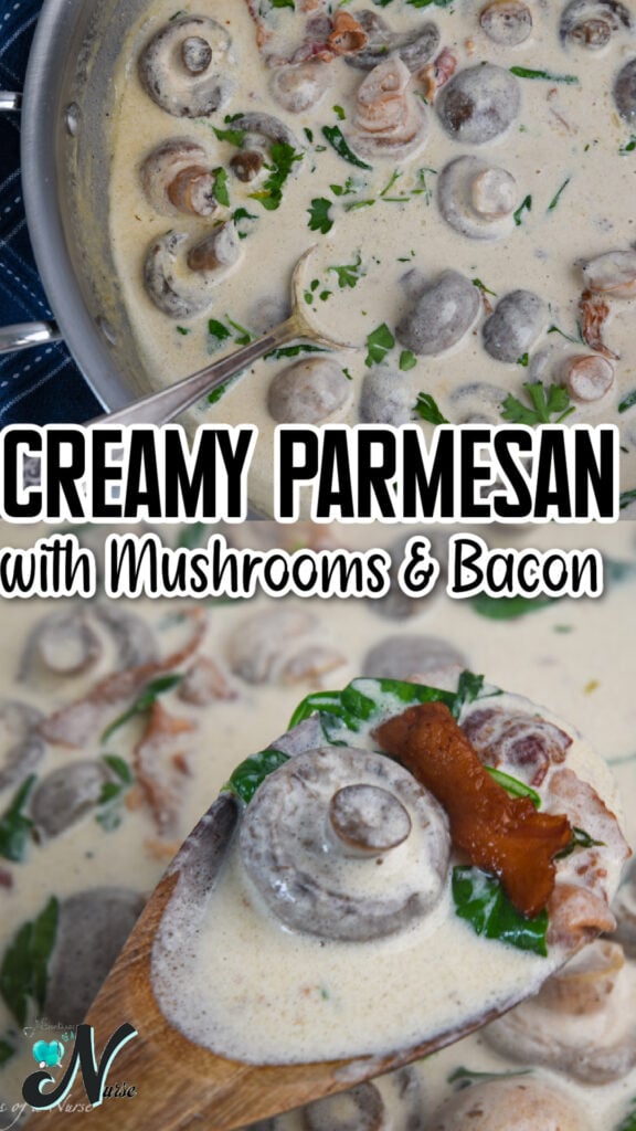 creamy mushrooms and bacon