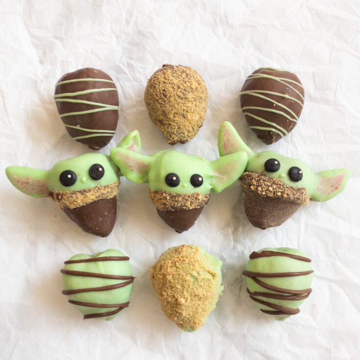 Image for Adorable Chocolate Covered Baby Yoda Strawberries