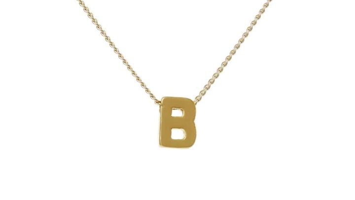 Image for Personalized Initial Necklace for Moms Letter "B"