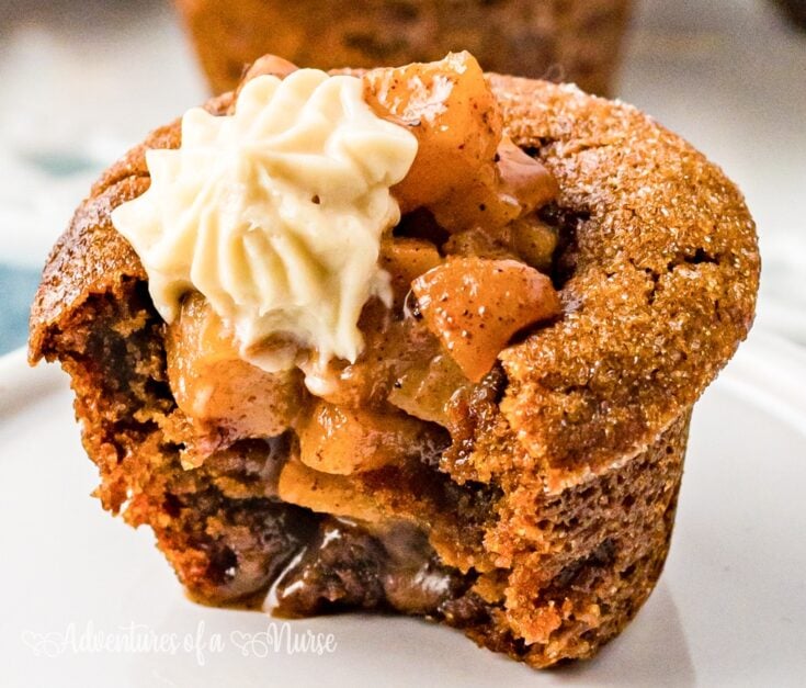 Caramel Apple Gingerbread Cookies