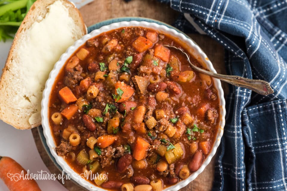 Olive Garden Copycat Pasta E Fagioli Slow Cooker Soup Adventures of a