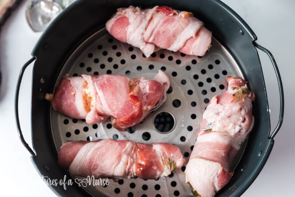 Air Fryer Bacon Wrapped and Stuffed Keto Fried Pickles Adventures of