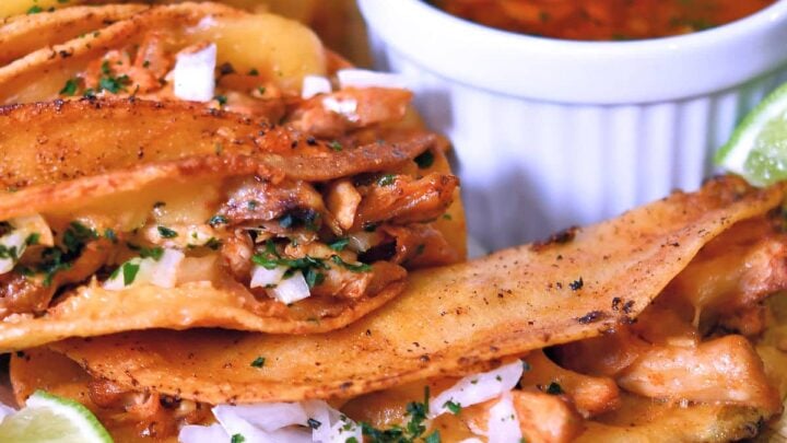 Image for Easy Chicken Birria Tacos Quesabirria