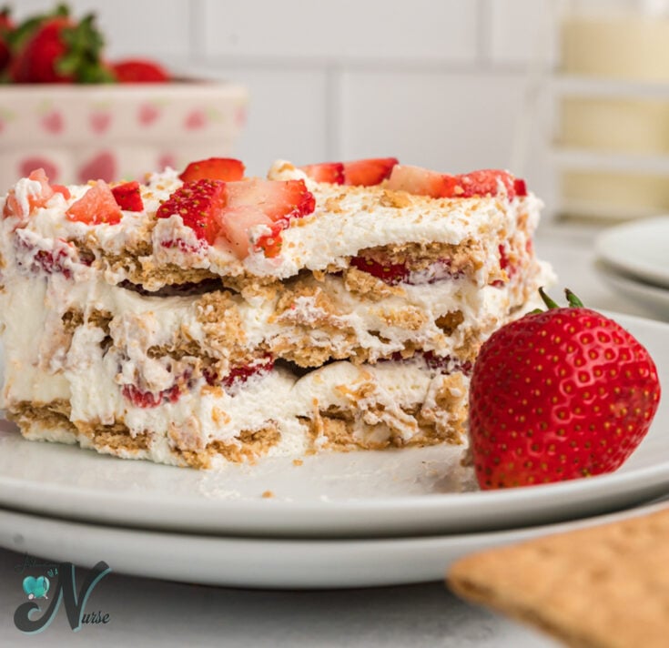 inside piece of icebox cake