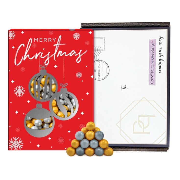 Image for Christmas Goodiegram Greeting card with Chocolate Pearls Red