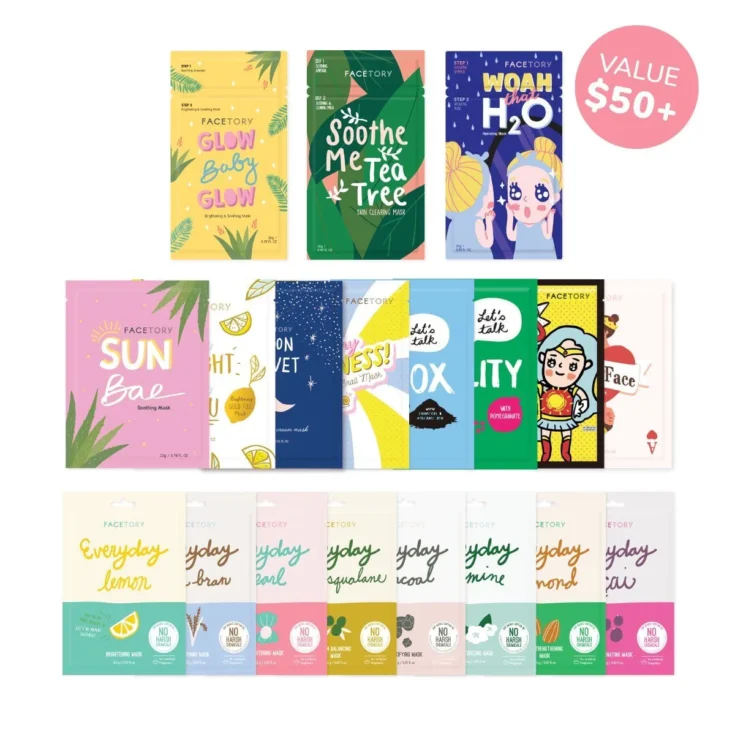 Image for FaceTory Sheet Mask Collections (Value $50+)