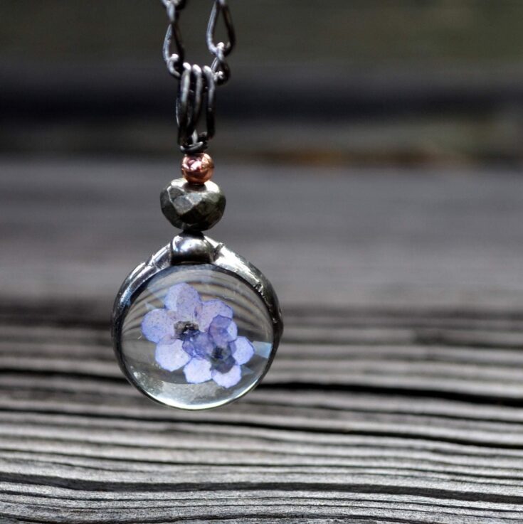 Image for Dainty Forget Me Not Necklace