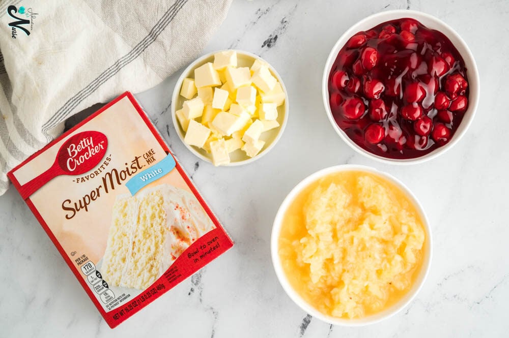 Ingredients-for-cherry-Pineapple-Cake