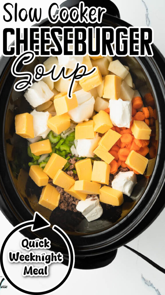 Slow Cooker Cheeseburger Soup