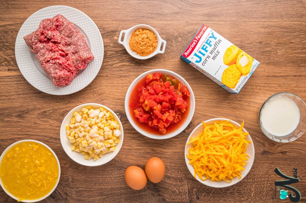Ingredients-for-mexican-cornbread-casserole.