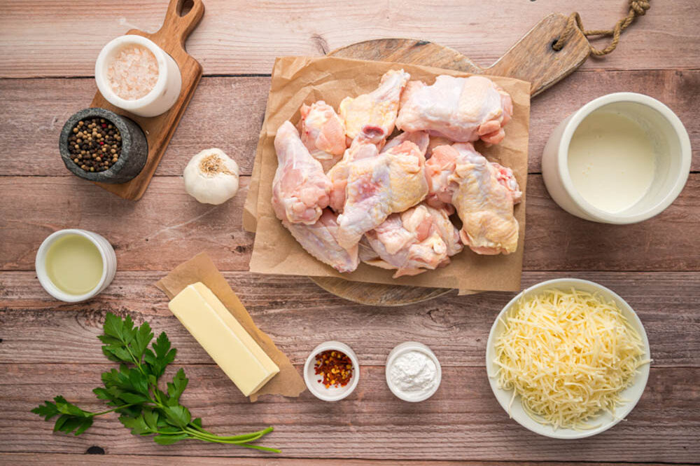 ingredients-for-garlic-parmesan-wings