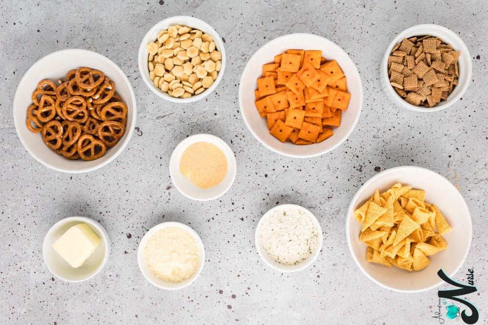 Ingredients-for-Ranch-Chex-Mix.