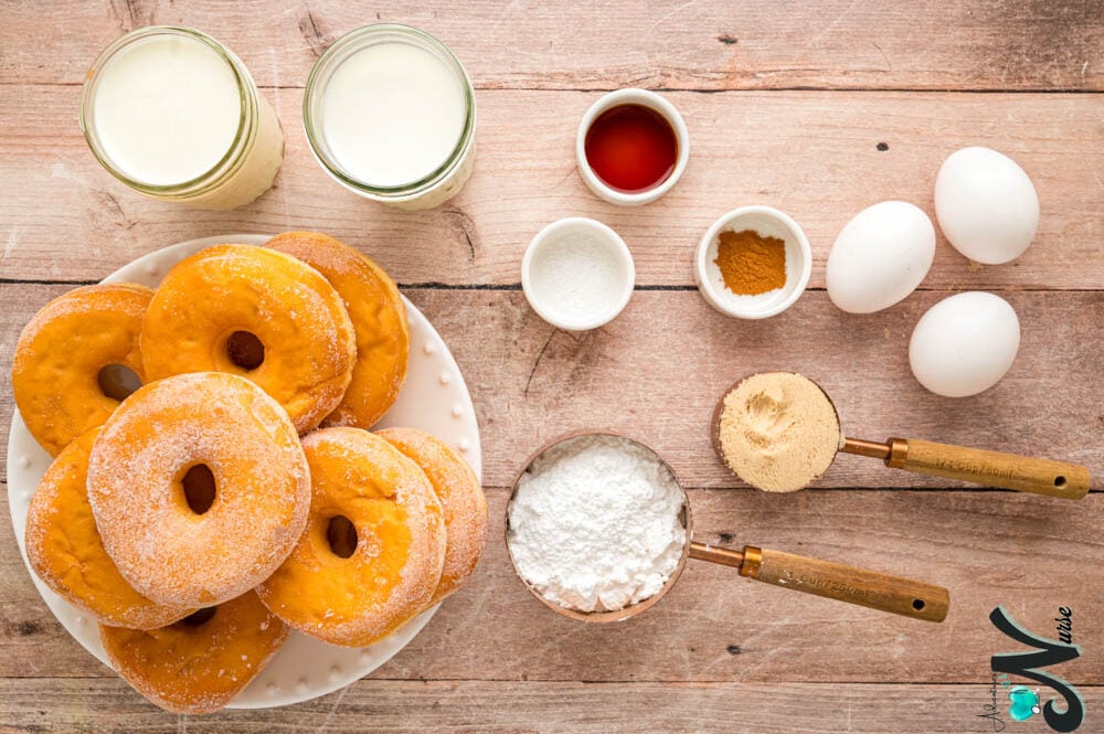 Ingredients-for-donut-bread-pudding.