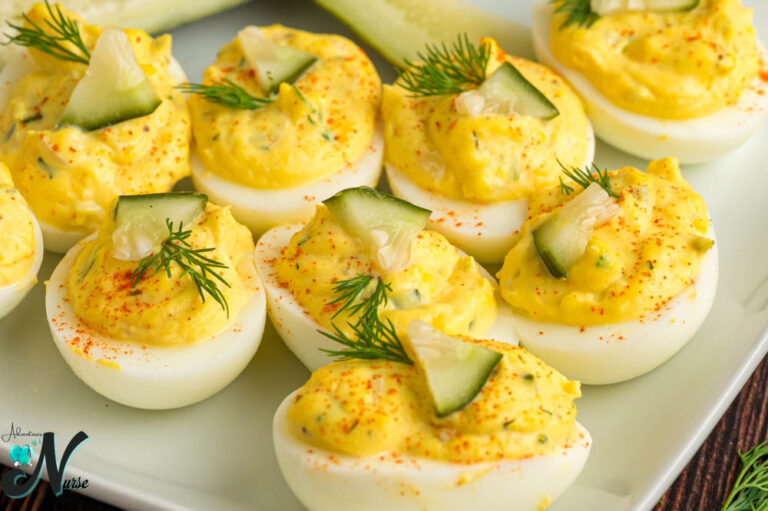 Deviled Eggs with Pickles - Adventures of a Nurse