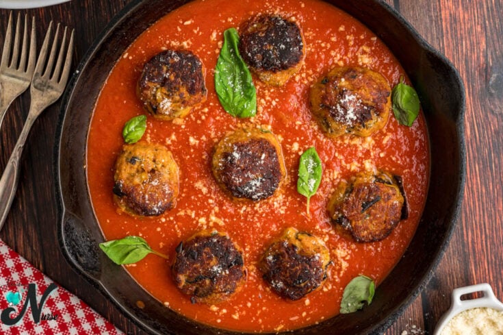 eggplant-Meatballs-in-a-pan