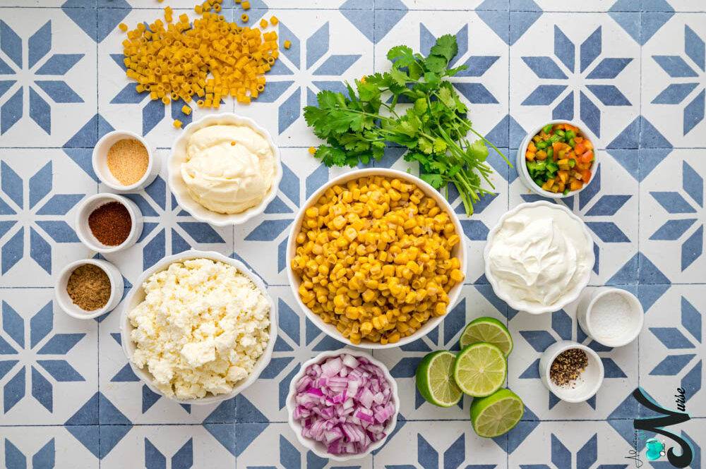 Elote-Pasta-Salad-Ingredients