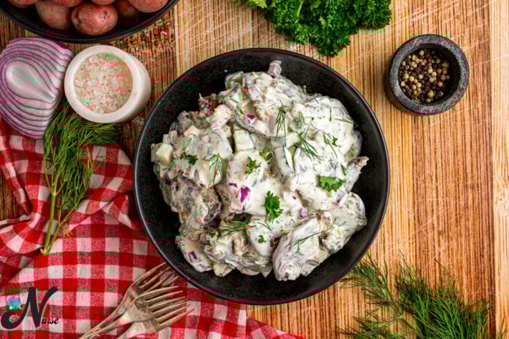 Crispy-Smashed-Potato-Salad-in-a-bowl