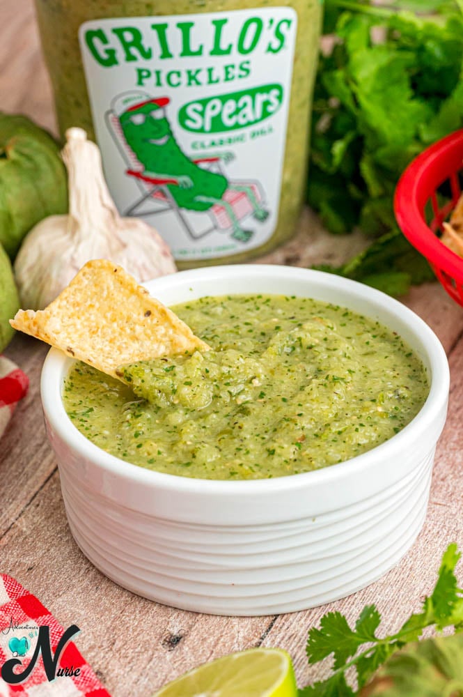 Pickle-Salsa-on-a-tortilla-chip
