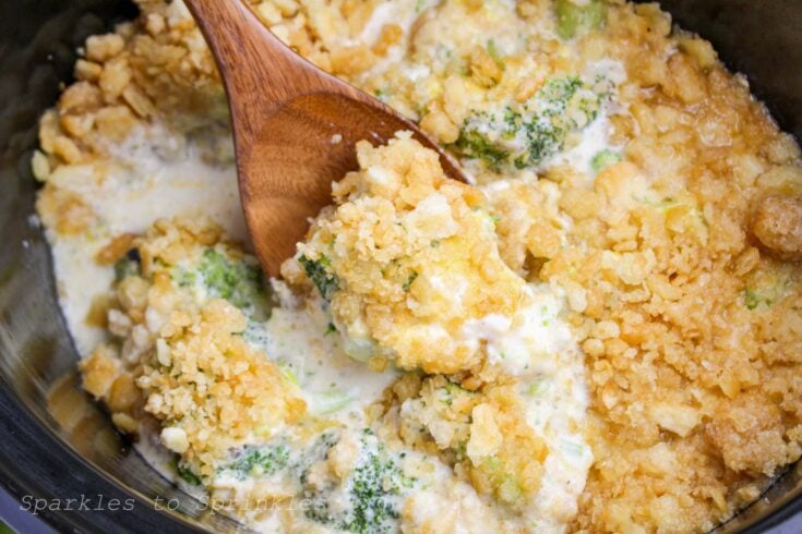 Image for The Best Cheesy Crockpot Broccoli Casserole