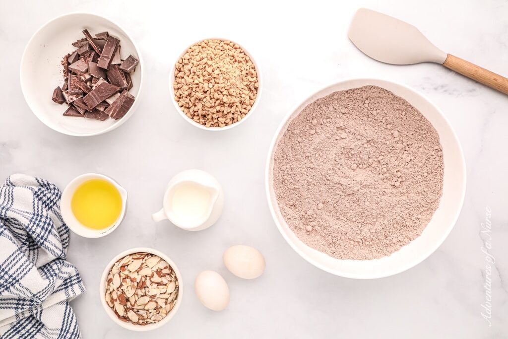 Ingredients for heath brownies