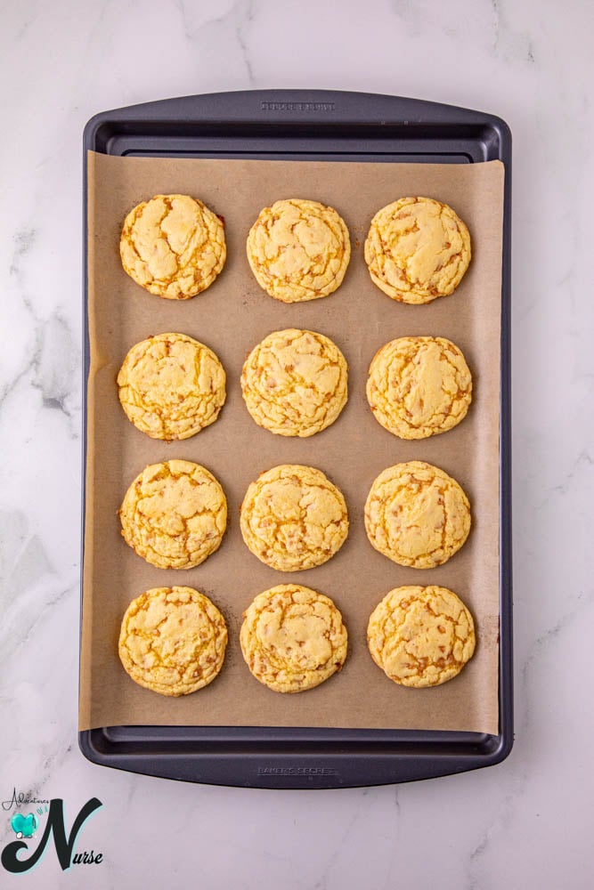 Cookies out of oven