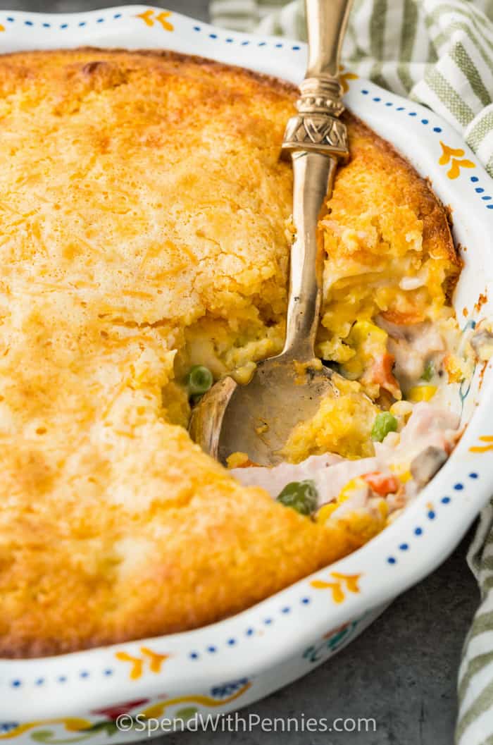 Image for Cornbread & Leftover Turkey Casserole