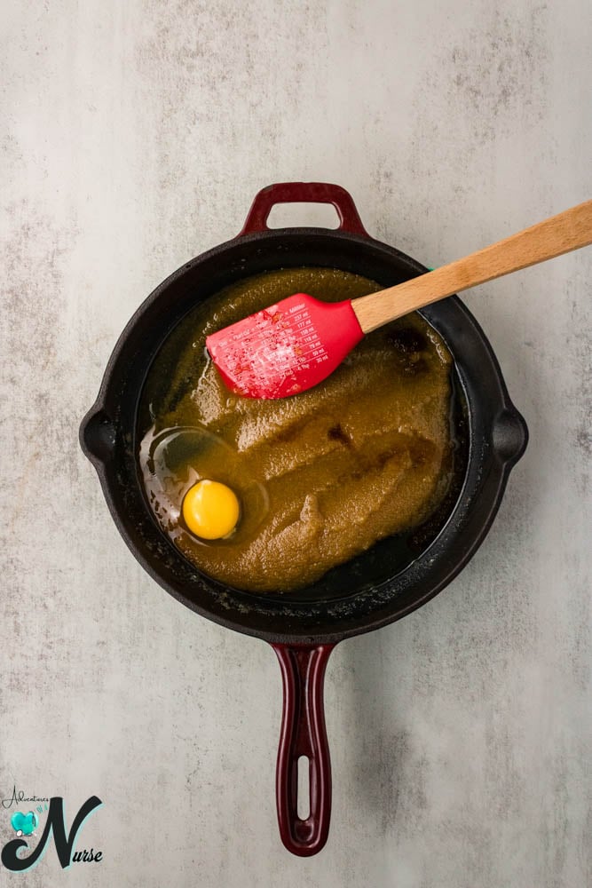 add egg to the skillet