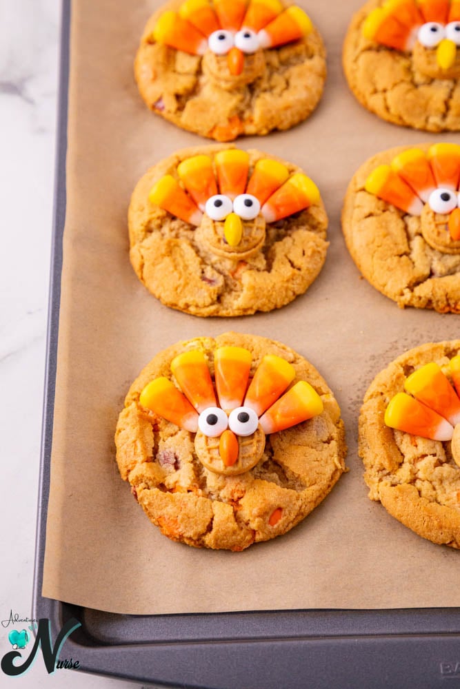 attach the reeses pieces for the beak