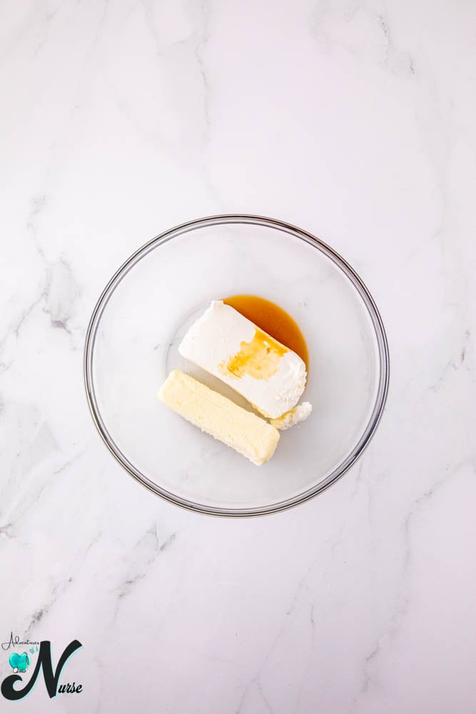 beat the cream cheese and vanilla